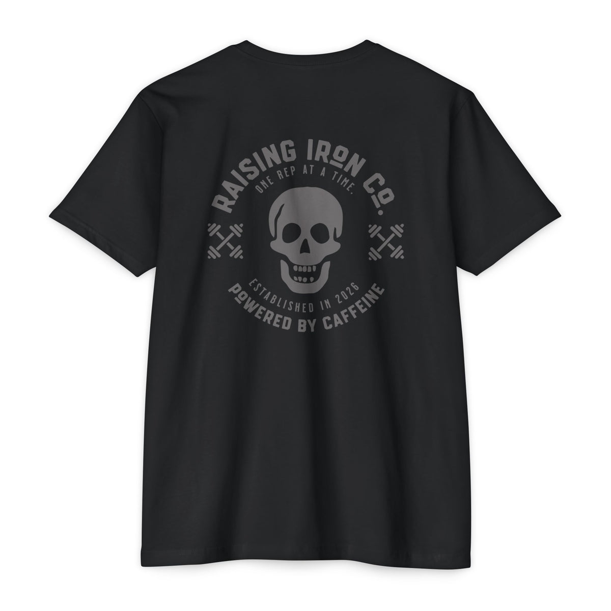 Powered by Caffeine - Weightlifting Tee - Soft Blend Fitness Tee