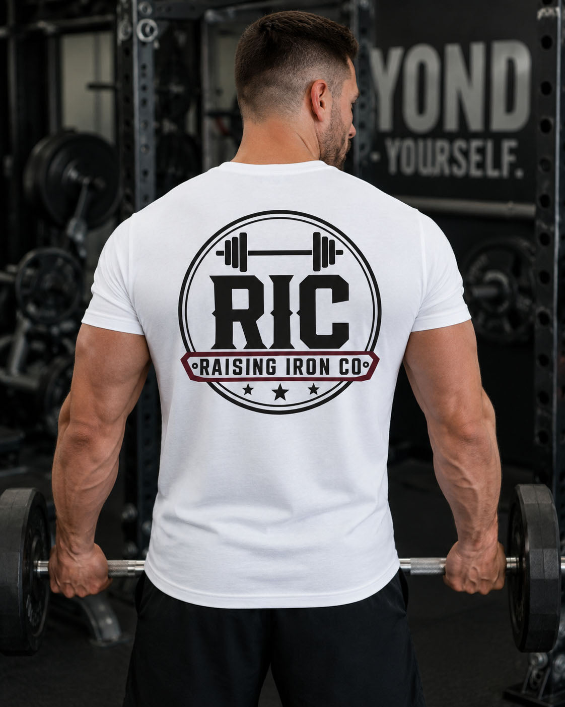 Raising Iron Co. Logo Tee — Cotton Fitness T‑Shirt