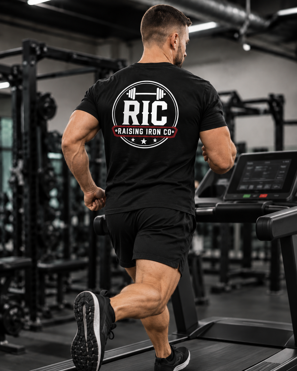 Raising Iron Co. Logo Tee — Cotton Fitness T‑Shirt