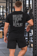 Breathe. Focus. Lift. Repeat - Soft Blend Fitness Tee
