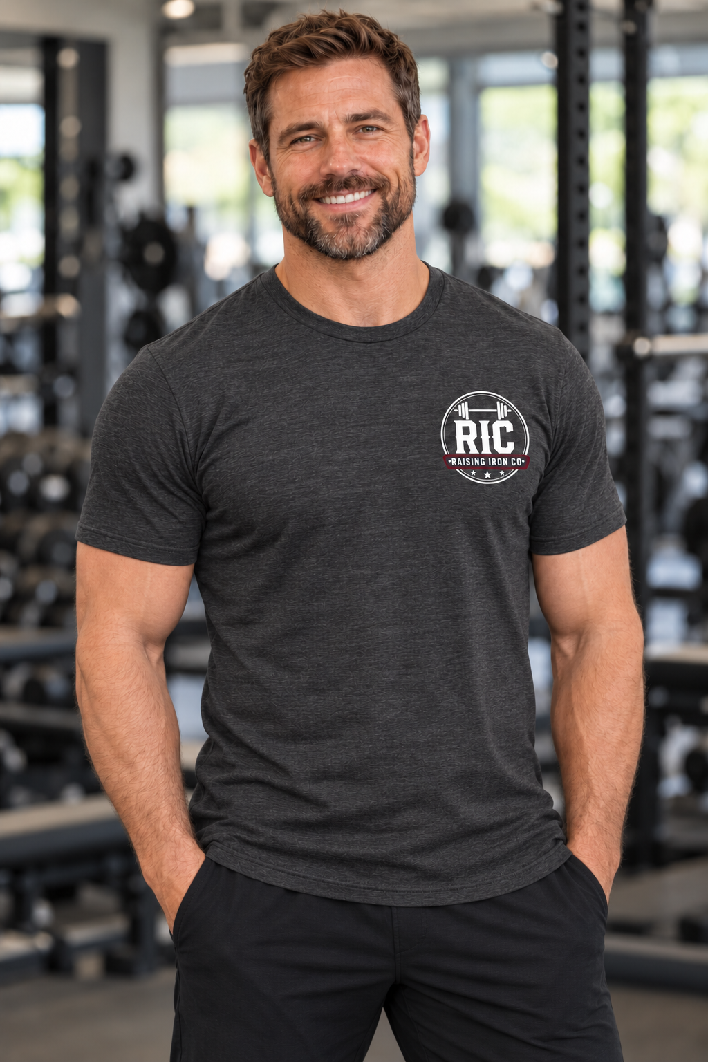Raising Iron Co. Chest Logo Tee - Soft Blend Fitness Tee