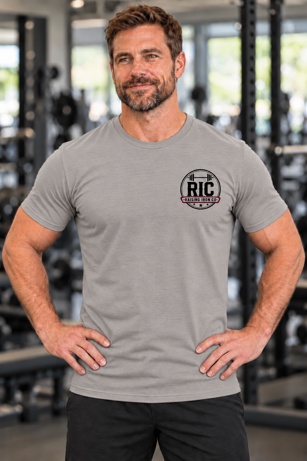 Raising Iron Co. Chest Logo Tee - Soft Blend Fitness T-Shirt
