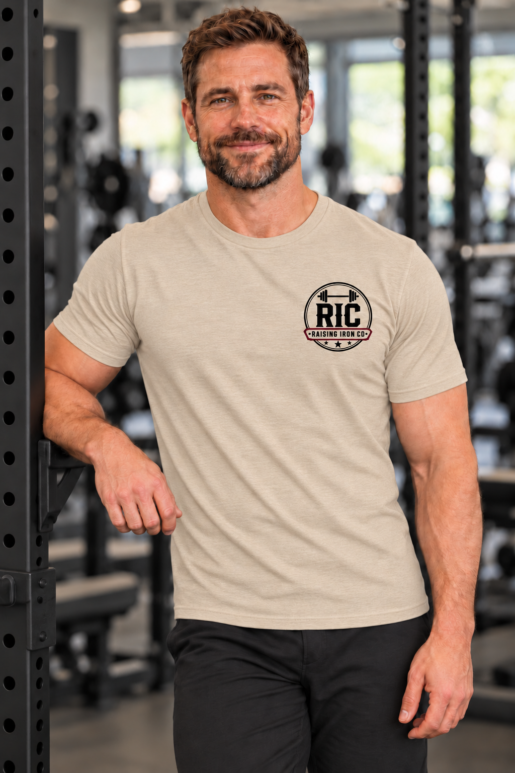 Raising Iron Co. Chest Logo Tee - Soft Blend Fitness T-Shirt