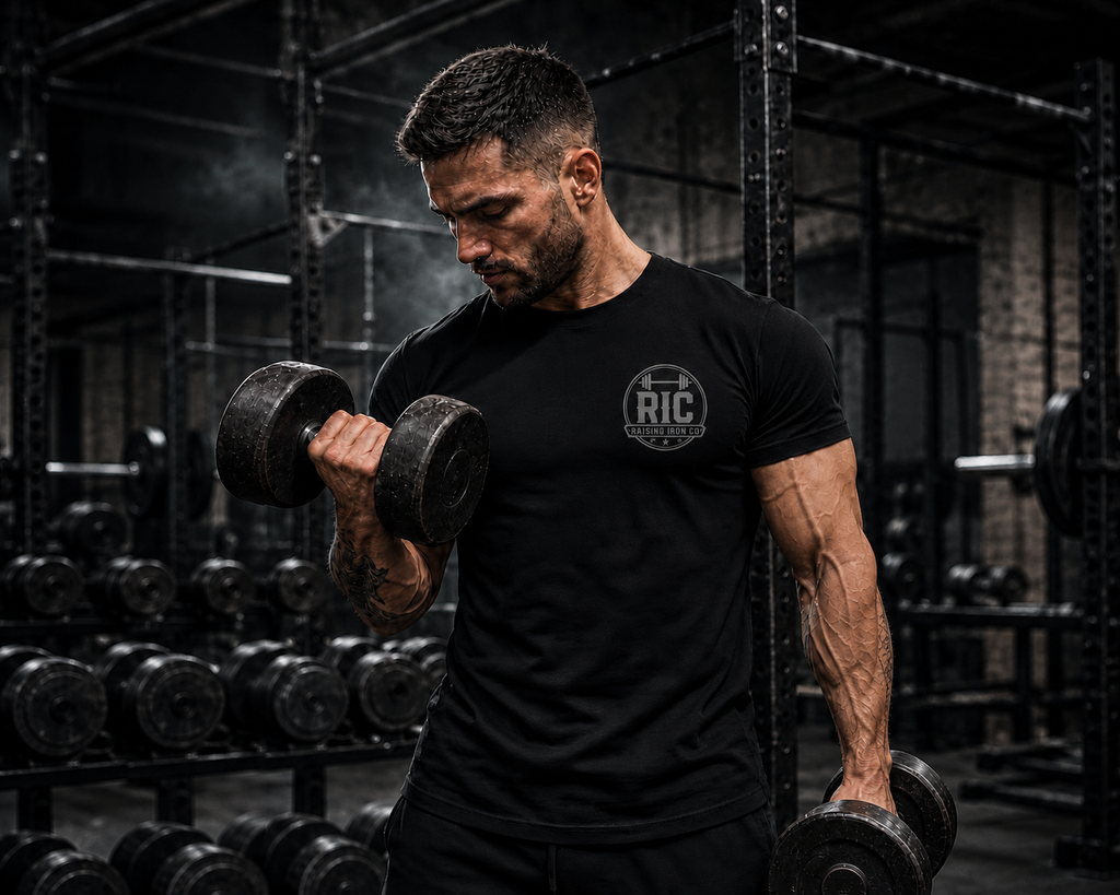 Powered by Caffeine - Weightlifting Tee - Soft Blend Fitness Tee