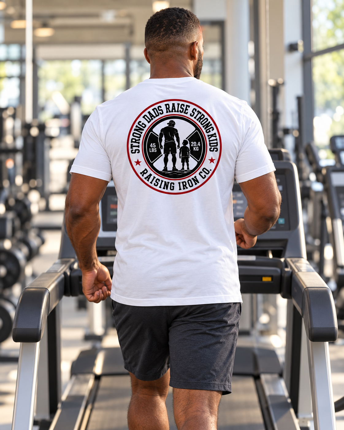 Strong Dads Legacy Tee - "Strong Dads Raise Strong Kids" Soft Blend Fitness T-Shirt