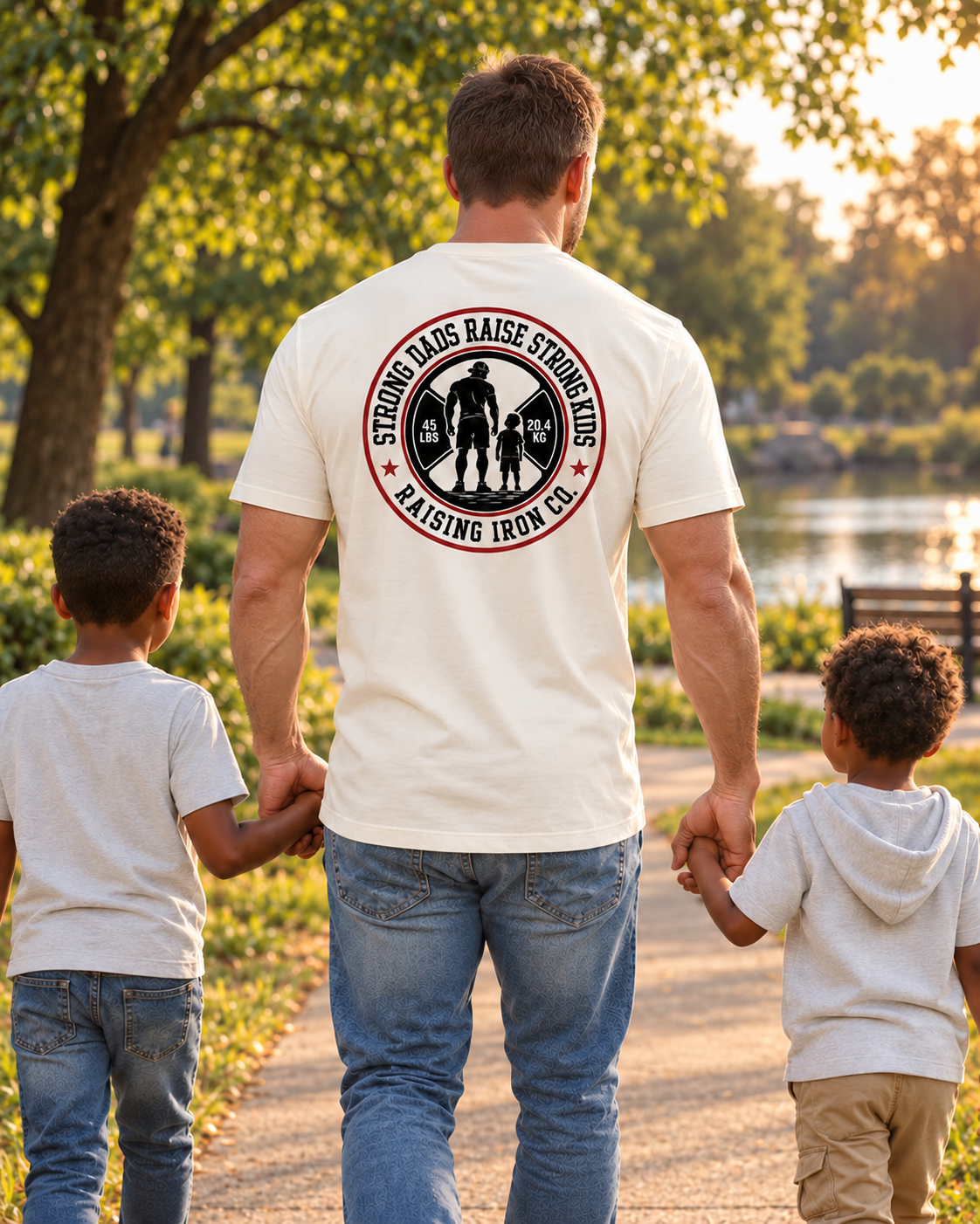 Strong Dads Legacy Tee - "Strong Dads Raise Strong Kids" Soft Blend Fitness T-Shirt
