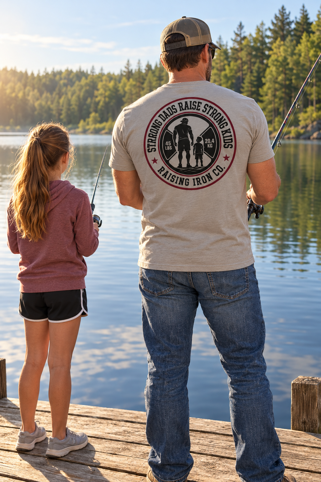 Strong Dads Legacy Tee - "Strong Dads Raise Strong Kids" Soft Blend Fitness T-Shirt