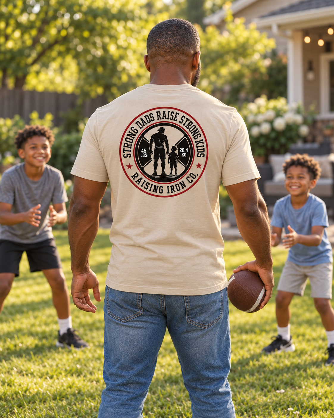 Strong Dads Legacy Tee - "Strong Dads Raise Strong Kids" Soft Blend Fitness T-Shirt
