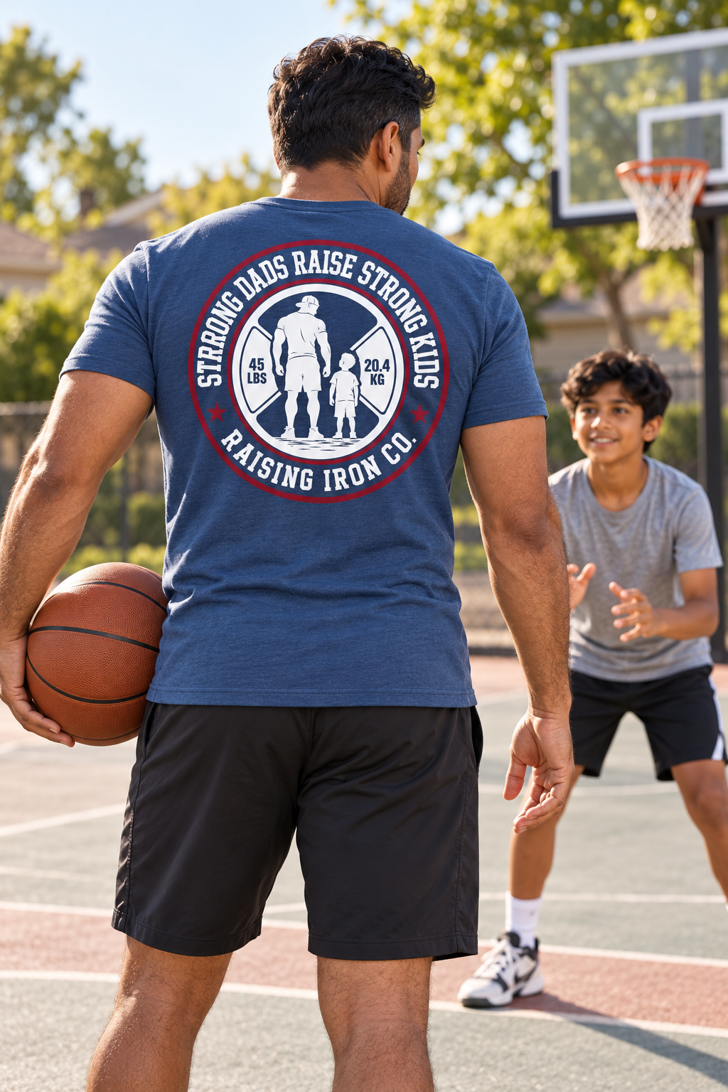 Strong Dads Legacy Tee - "Strong Dads Raise Strong Kids" Soft Blend Fitness Tee