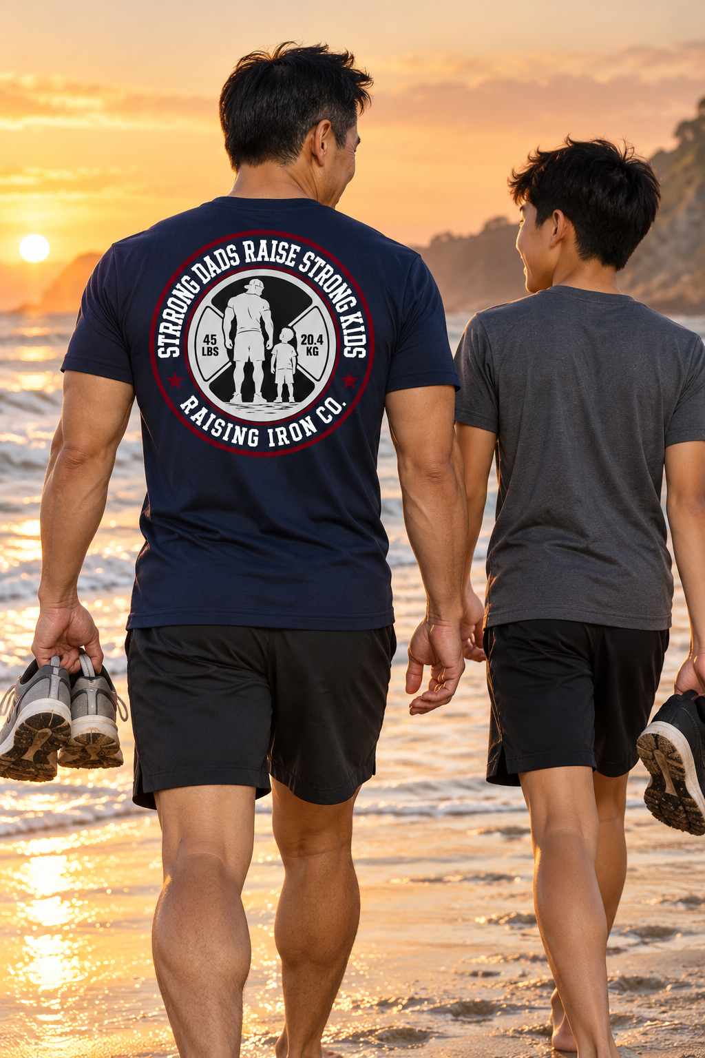 Strong Dads Legacy Tee - "Strong Dads Raise Strong Kids" Soft Blend Fitness Tee