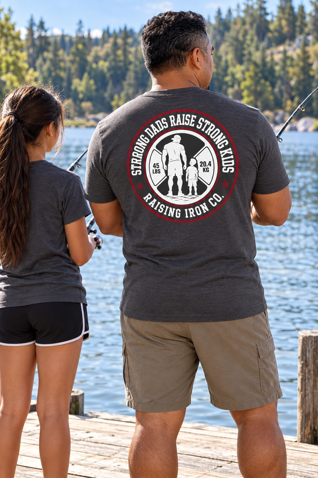 Strong Dads Legacy Tee - "Strong Dads Raise Strong Kids" Soft Blend Fitness Tee