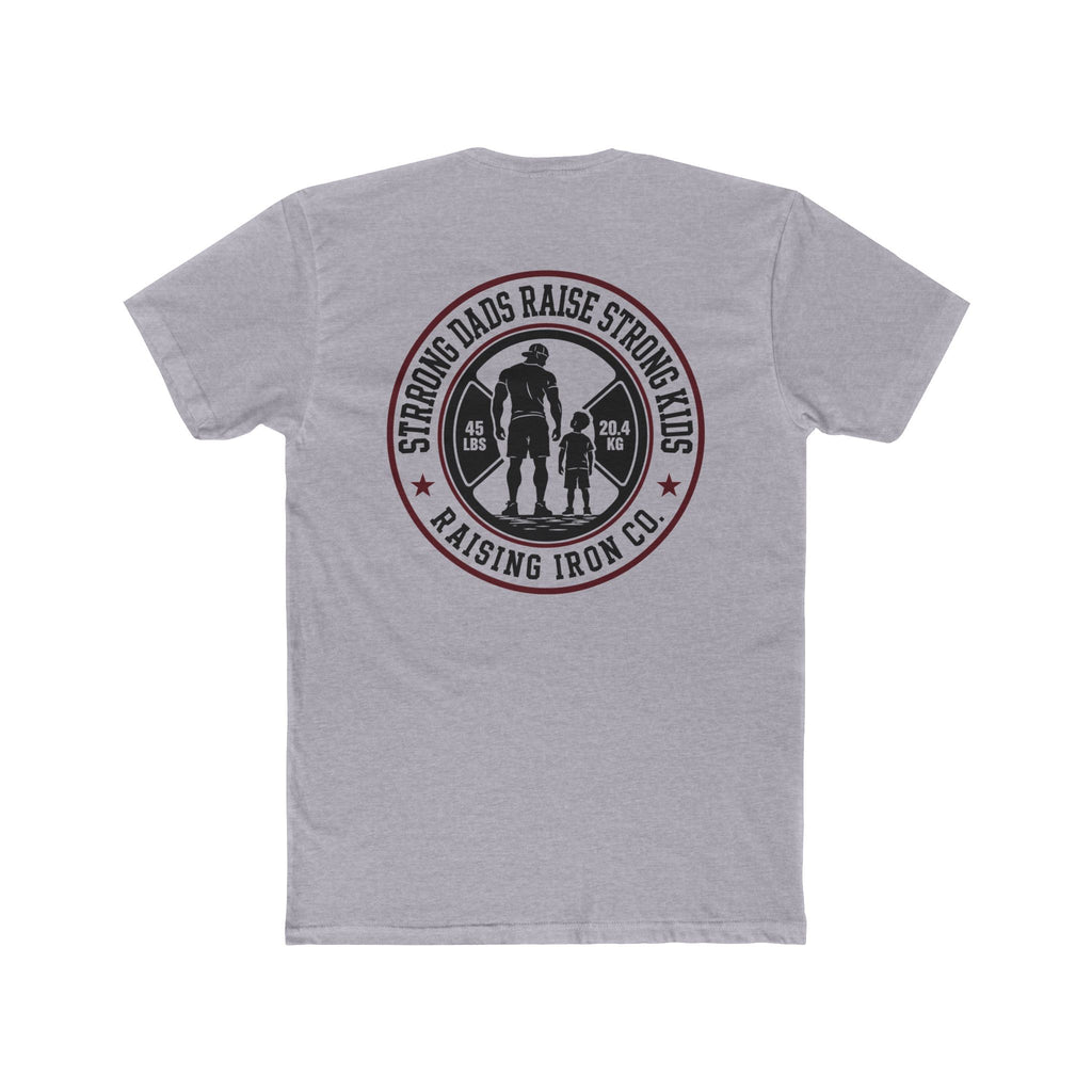 Strong Dads Legacy Tee — "Strong Dads Raise Strong Kids" Cotton Fitness T‑Shirt