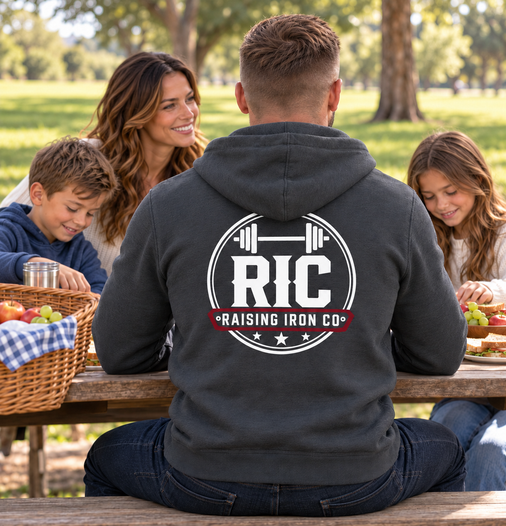 Raising Iron Co. Logo Lightweight Zip Hoodie