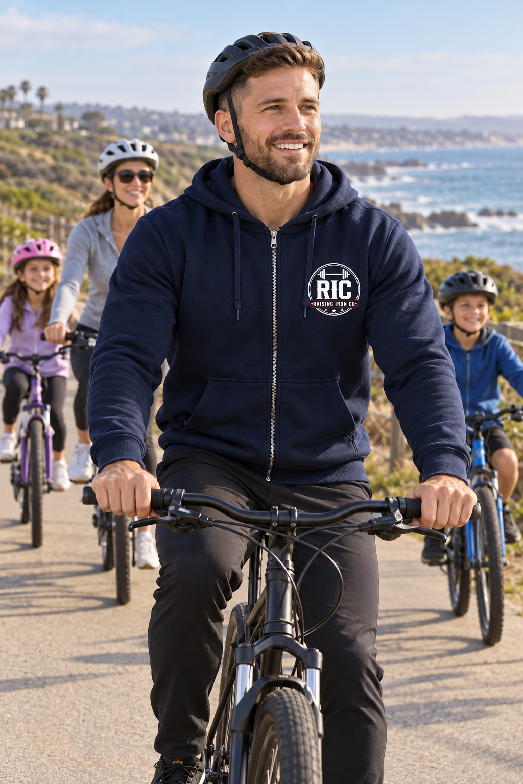 Raising Iron Co. Logo Lightweight Zip Hoodie